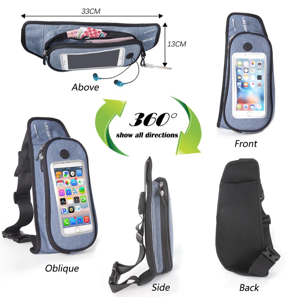 Haissky 145 marsupio da corsa marsupio sportivo marsupio per cellulare palestra fitness borse donna uomo sentiero