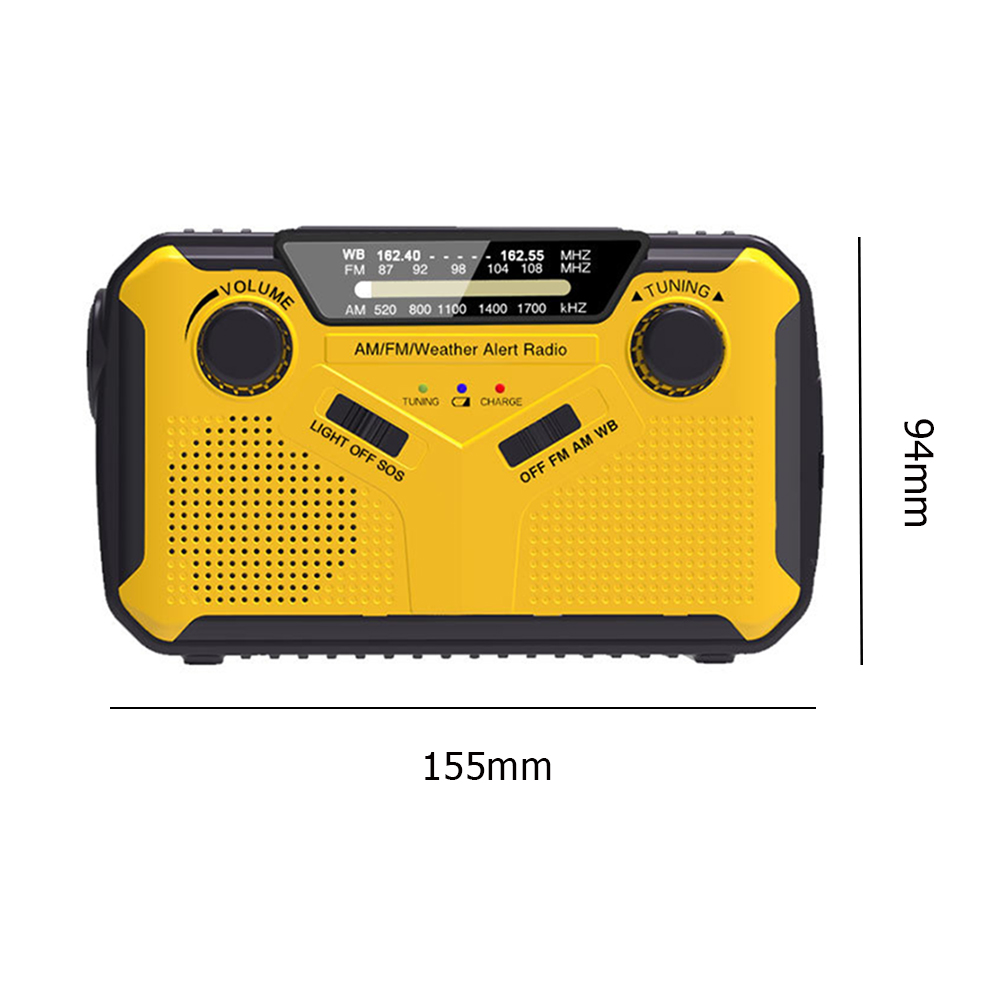 Multifunctionele Hand Radio Solar Crank Dynamo Powered Am/Fm/Noaa Weather Radio Gebruik Emergency Led Zaklamp Power Bank