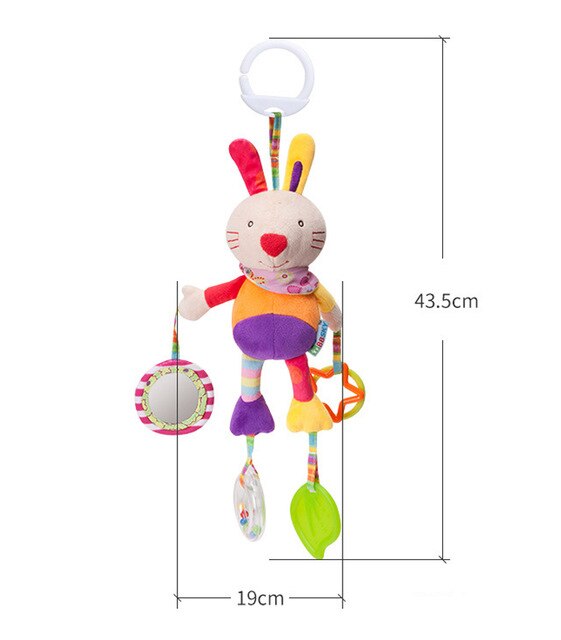 Montessori Rammelaars Dier Bed Bel Mobiles Peuter Speelgoed Crib Speelgoed Voor Kids Zachte Muzikale Educatief Pasgeboren Baby Rammelaars: SWJ004-rabbit
