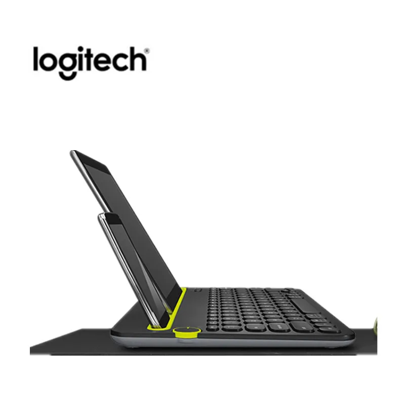 Logitech K480 Bluetooth Wireless Keyboard Multi-Device Keyboard with Phone Holder Slot for Windows Mac OS iOS Android