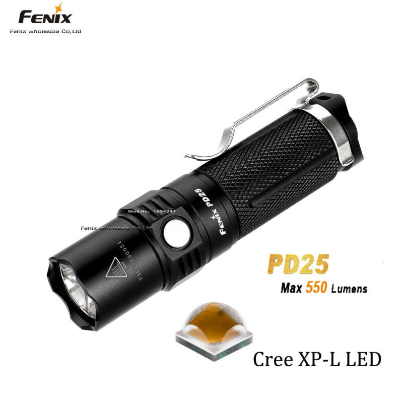 Edc Fenix PD25 XP-L 550 Lumen CR123A Of 16340 Batterij Grote-Heldere Led Zaklamp Draagbare Kamp Wandelen