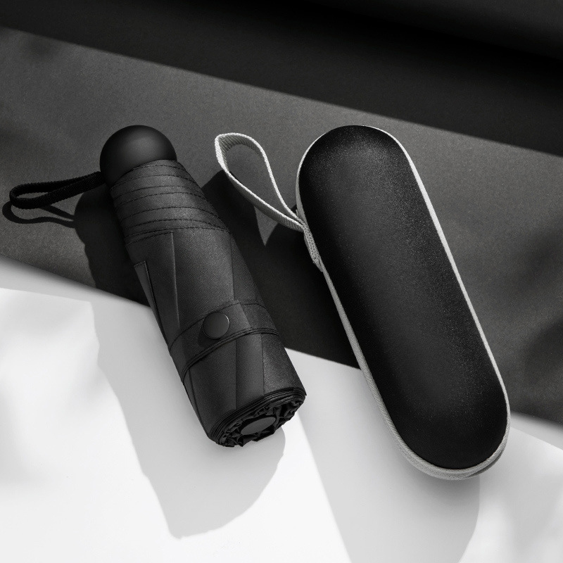 Kobiety luksusowe lekki parasol czarna powłoka parasol 5 krotnie parasol przeciwsłoneczny dla obu płci podróży przenośne kieszonkowe mini parasol: 08