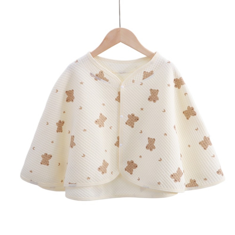 Amme-tæppe med Blomstertryk - Varm & Åndbar Barselsdækken - Blødt Sommer Sjal Cape: Beige
