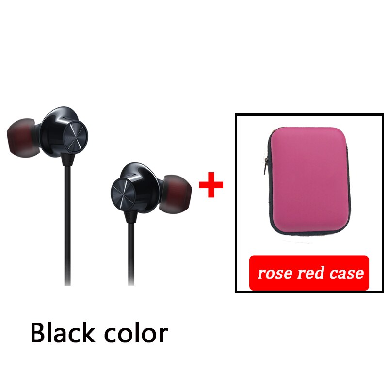 Oneplus Bullets Wireless Z bluetooth earphones Dynamic Magnetic Control for Oneplus 8 Pro 7T 7 Pro Original earphone: black n rose red