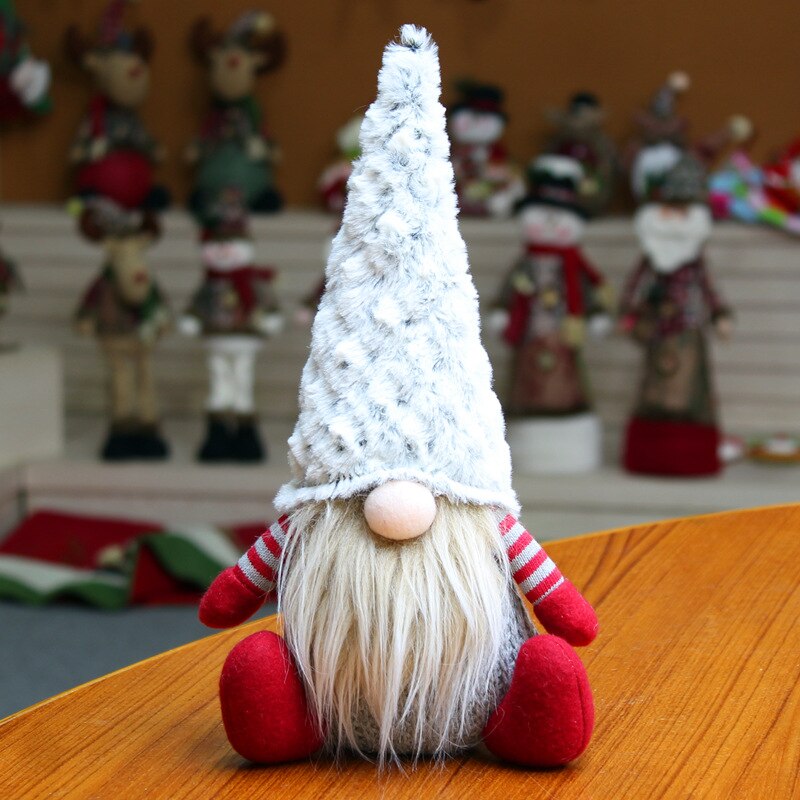 Handgjord svensk gosedjur tomte docka tomte skandinavisk tomte nordisk nisse sockerbit dvärg tomte hemprydnader jultomte: Röd