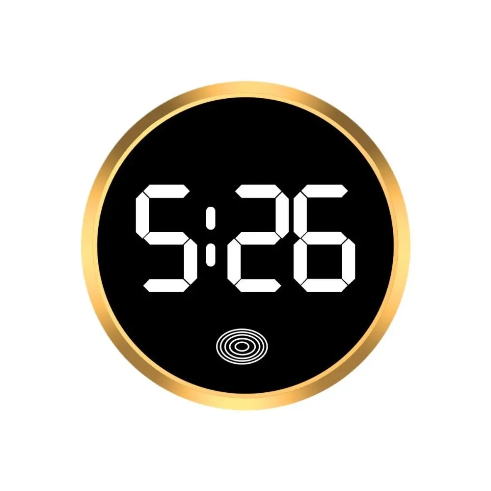 Luminous Clock Touch Type Round LED Electronic Watch Portable Lightweight Digital Clock