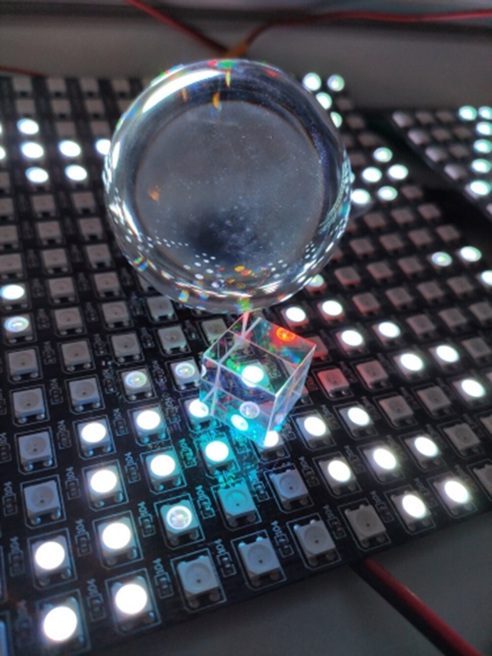 Cube de Science cubique 7mm, prisme optique, photographie avec prisme hexagonal, décoration de la maison, verre, couleur, pour enfant