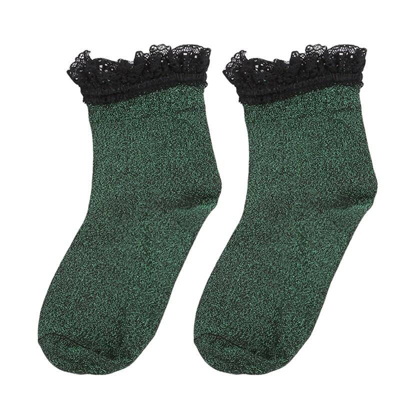 Kant Ruches Zachte Katoen Vrouwen Sokken Top Effen Kleur Leuke Sokken Zoete Prinses Meisje Gezellige Mooie Frilled Sokken