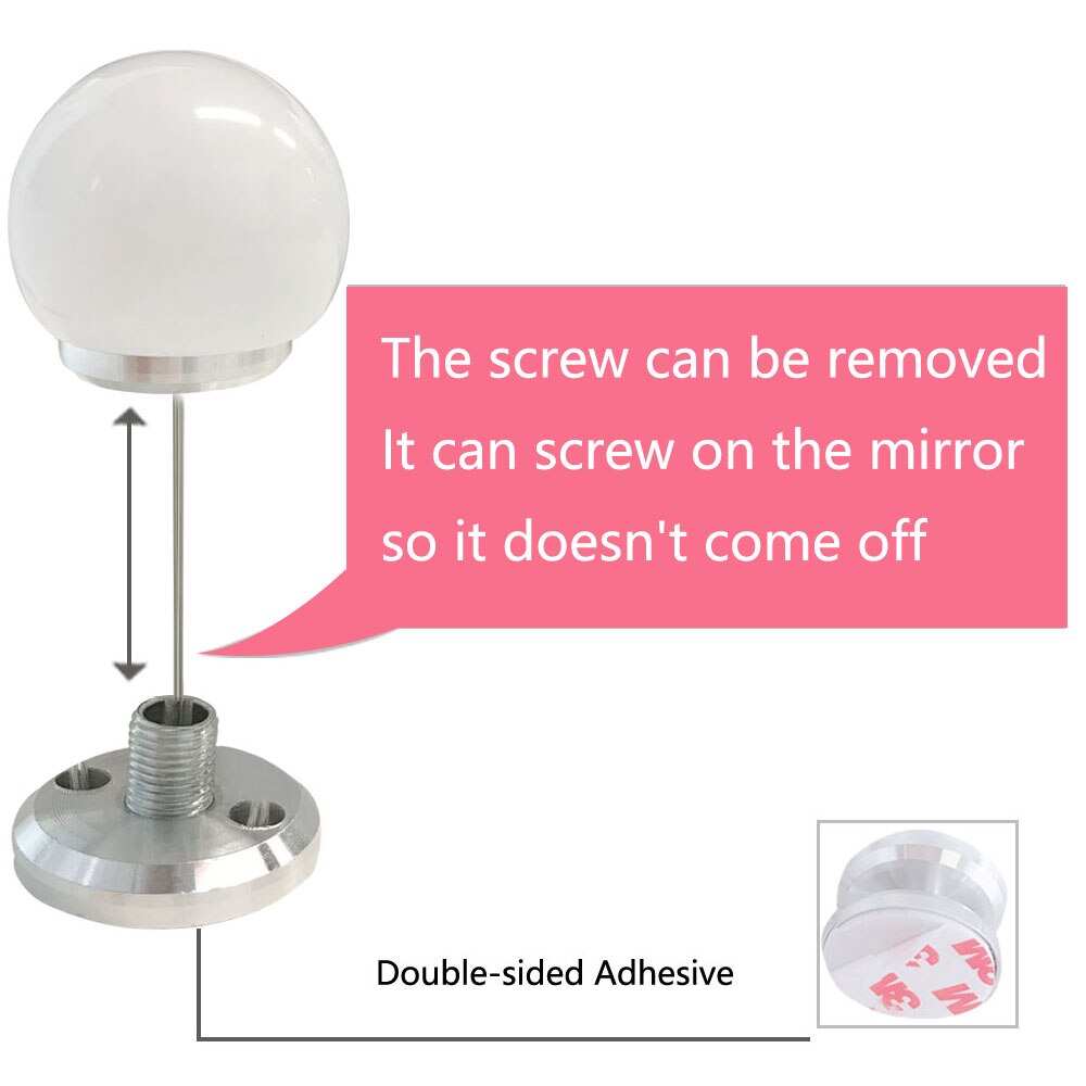 Hollywood Style Make up lamps Cosmetic Bulb 110V-220V to 12V Embedded install Removable Screw on Stepless Dimmable Mirrors light