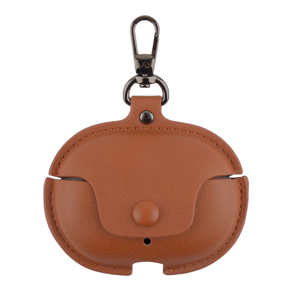 Funda protectora de cuero PU para Beats Studio Buds / Buds + Plus, accesorios para auriculares a prueba de golpes con llavero, Fundas: Gris claro