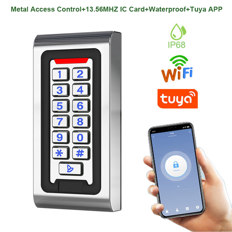 Wifi Tuya App IP68 Waterdichte Metalen Toetsenbord Rfid Card Deur Toegangscontrole Standalone Toegang Controller Systeem Smart Apparaat