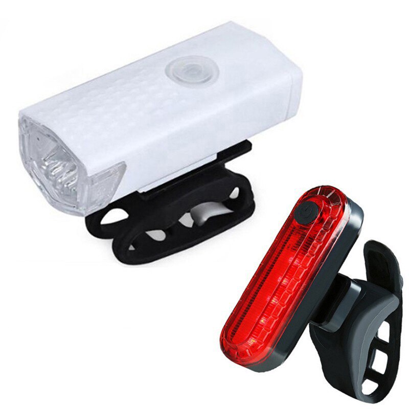 Bike Bicycle Light USB LED Rechargeable Set Mountain Cycle Front Back Headlight Lamp Flashlight: G