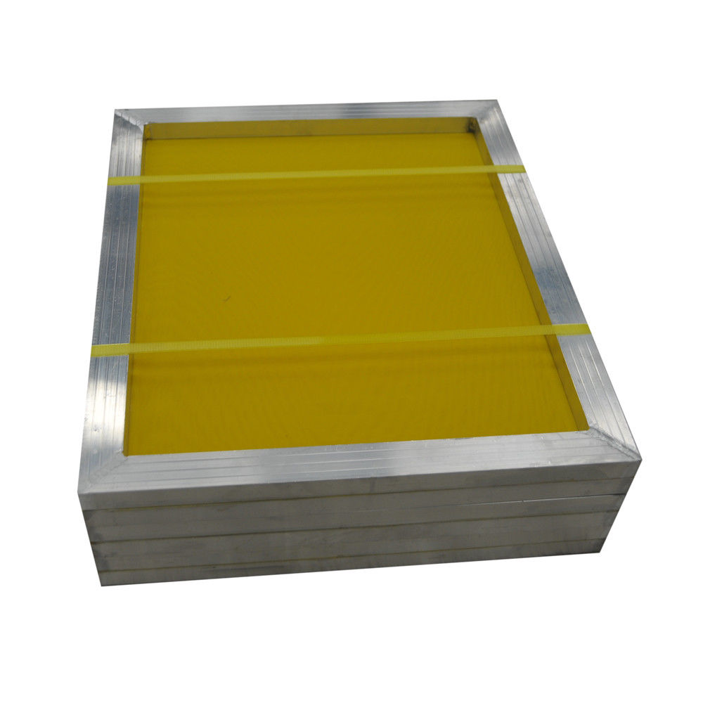 Aluminium 43*31cm Screen Printing Frame Stretched With White 120T Silk Print Polyester Yellow Mesh for Printed Circuit Board