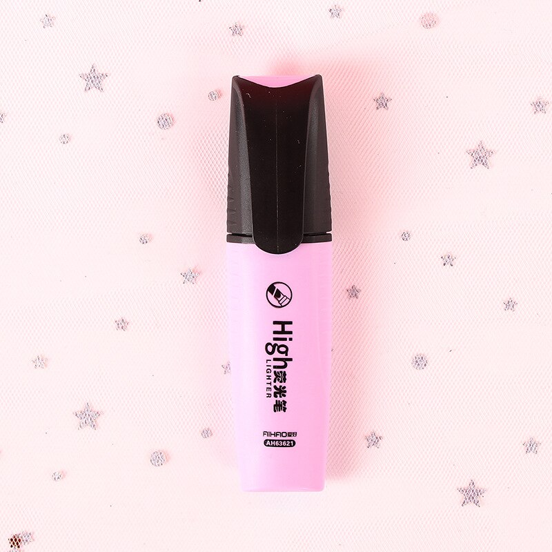 EZONE 4 Colors Fluorescent Pen Oblique Marker Pen Orange Pink Purple Yellow Kids Graffiti Highlighter Student Stationery Supply: Purple