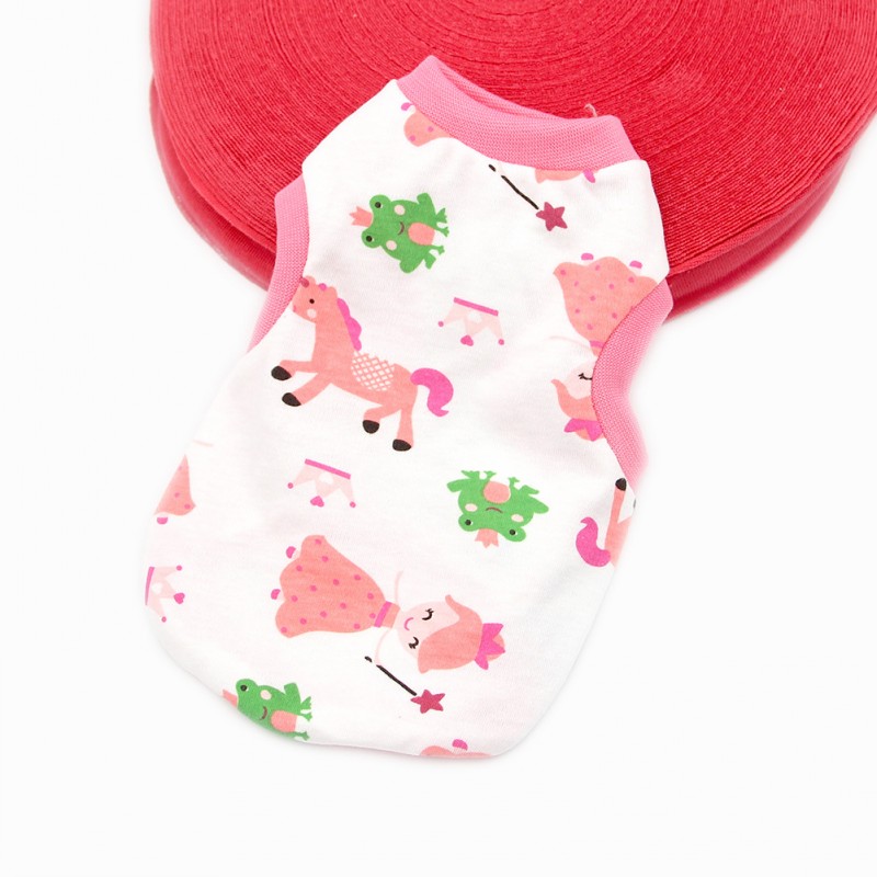 Cute Dog Vest Summer Chihuahua Dog Clothes Bichon Dog Costume Thin Ventilate Sweatshirt Pet Clothing Cotton Print Cat T-Shirt