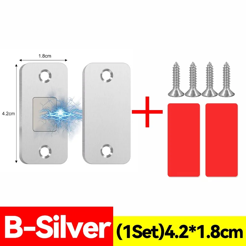 Strong Magnetic Cabinet Catches Ultra Thin Door Stops Magnets Invisible Adhesive Drawer Magnet Catch Cupboard Closet Closer Lock: Zwart/goud