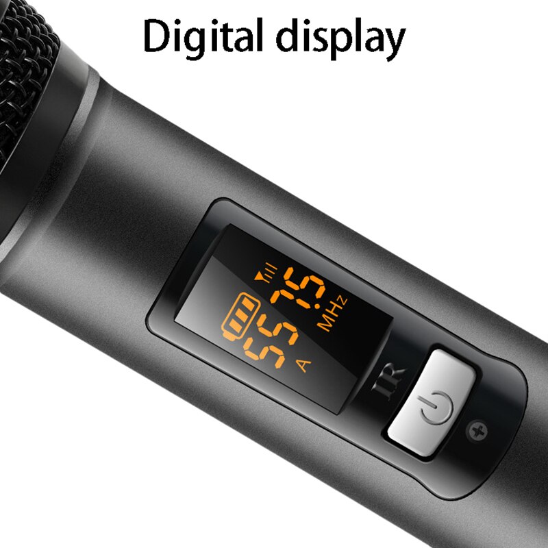 Draadloos microfoonsysteem met ontvanger voor versterker mixer luidspreker desktop bus o