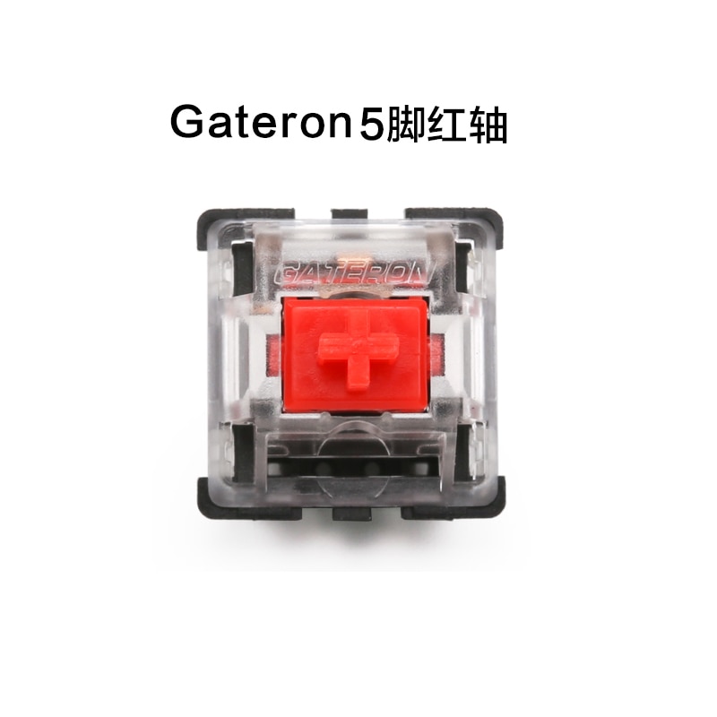 Gateron switch 5 pin transparent case blue red black brown green white yellow switches mechanical keyboard cherry mx compatible: Red / Red Switch