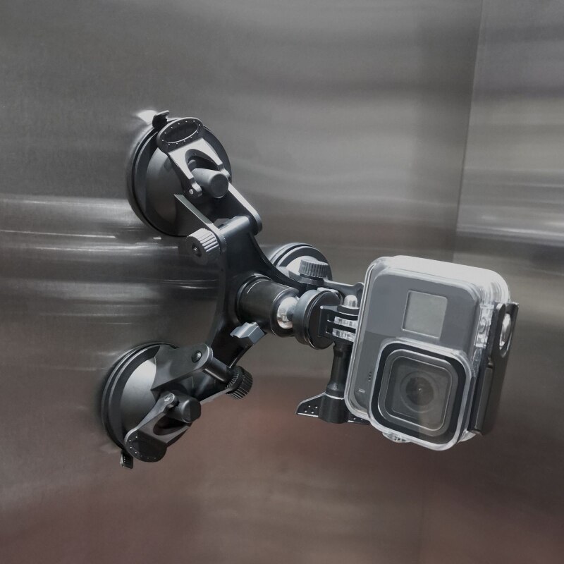 Auto voorruit drievoudige vacuüm zuignap houder voor gopro hero 8/7/6/5/4/3/3+/2/1 xiaoyi  sj4000 sj5000 sj7000