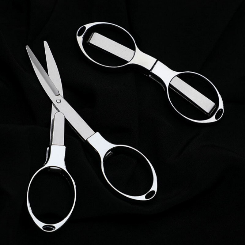 Durable Stainless Steel Foldable Sissors Portable Handmade Crafts Scissors Stationery Folding Scissors DIY SewingTool Home Tools