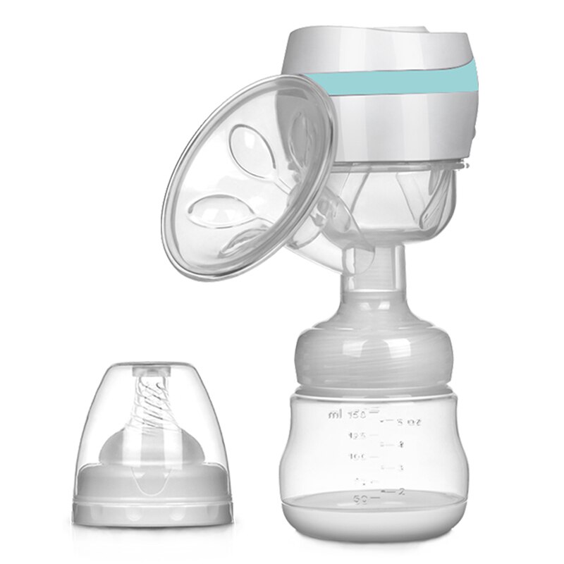 Electric Automatic Breast Pump Integrated Use Rechargeable Massage With Bottle Baby Milking Maternity Breast Pump Accessories: Blue