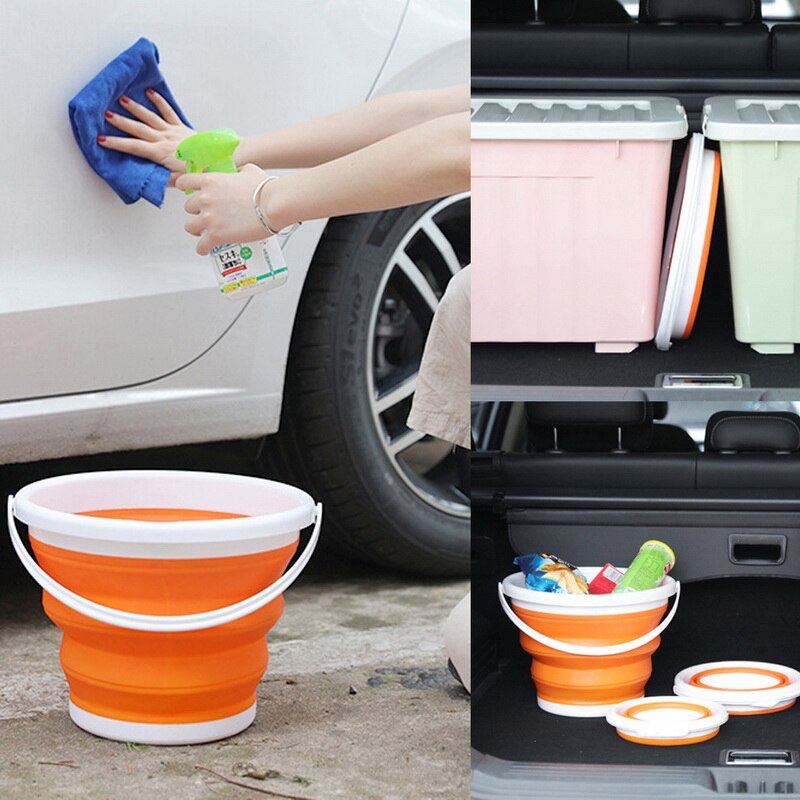3L/5L/10L Tragbare Falten Eimer Silikon Kunststoff Auto Eimer Kinder Outdoor Angeln Haushalts Multifunktionale Eimer
