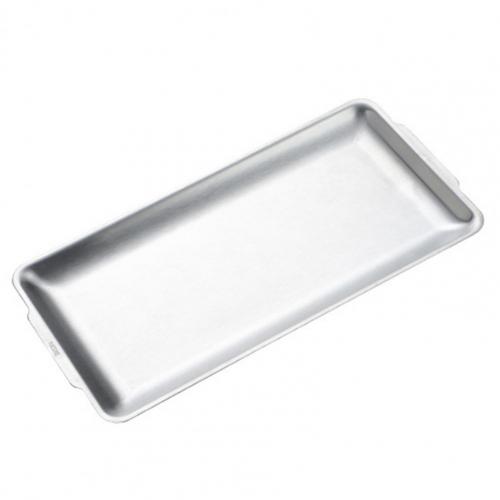 Stainless Steel Baking Tray Steamed Sausage Dish Rectangle Fruit Plate Pizza Bread Pastry Storage Tray Bakeware Tool for Kitchen: Silver L
