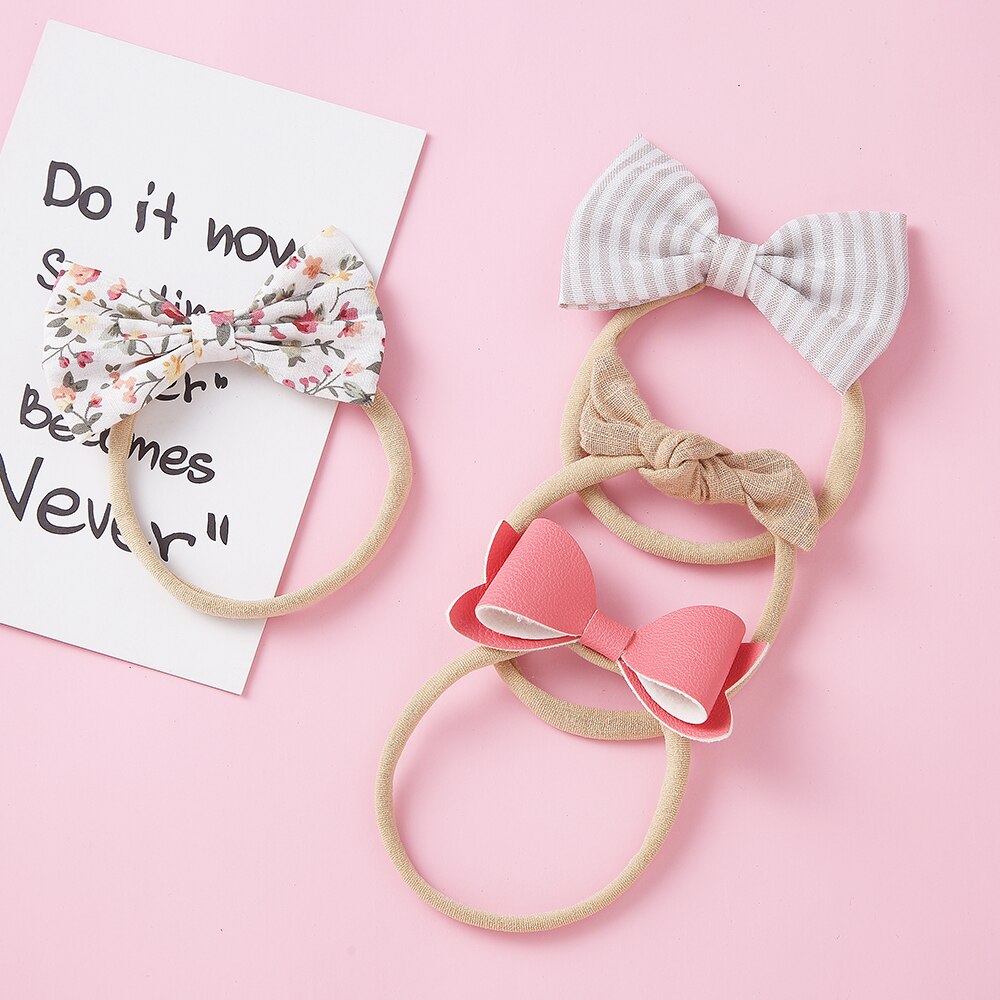 10 unids/set bebé niña niños bebé accesorios para el pelo diadema para los niños cinta para el pelo de lazo cinta para la cabeza con flor para bebé para las niñas de Color de la mezcla