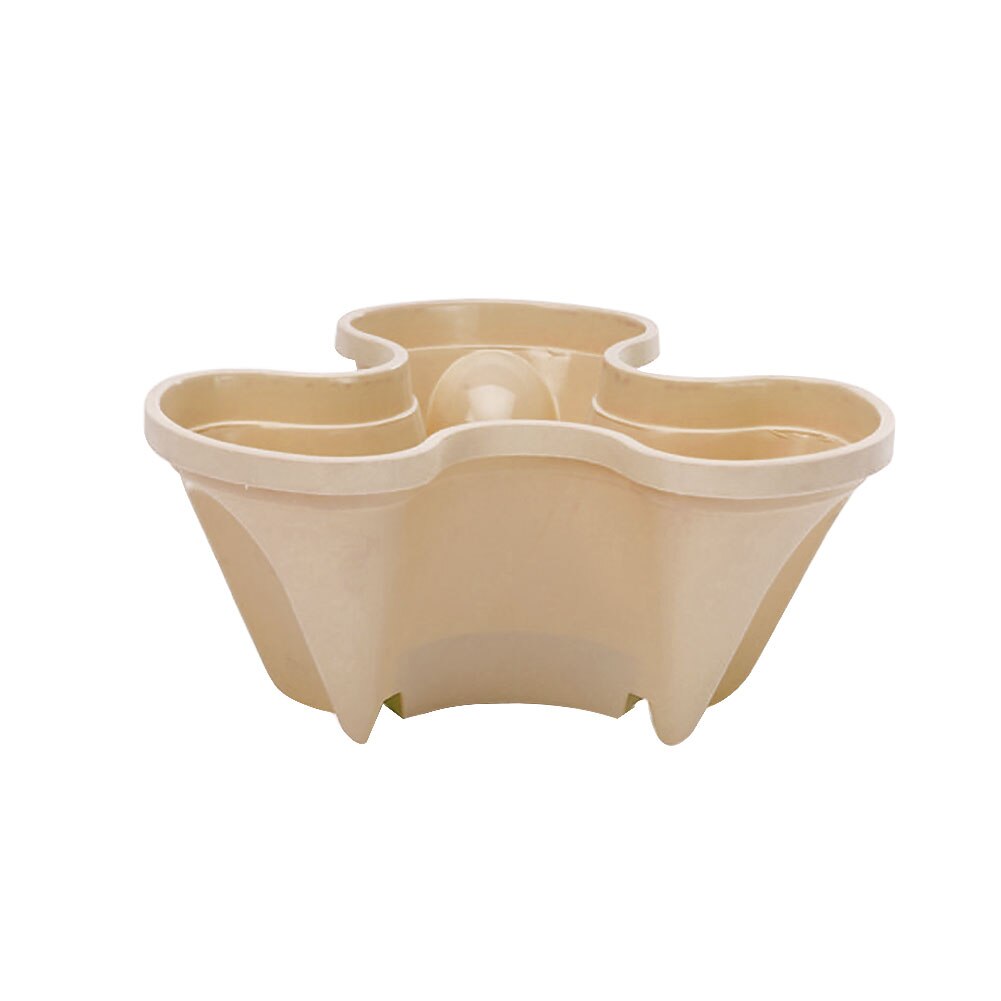 Dimensional Three-petal Flower Pot Strawberry Basin Multi-layer Superimposed Cultivation Pot Vegetable Melon Fruit Planting Pot: Apricot