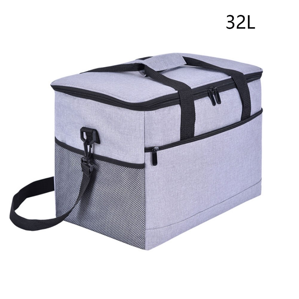 Oxford Stof Lunch Pouch Herbruikbare Camping Ritssluiting Geïsoleerde Koeltas Thermische Grote Capaciteit Bbq Strand Outdoor Picknick: 33L