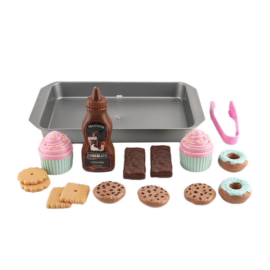 16 sztuk z tworzywa sztucznego pliki cookie desery zestaw dla dziewczynek spotkanie przy herbacie udawaj, że bawisz się