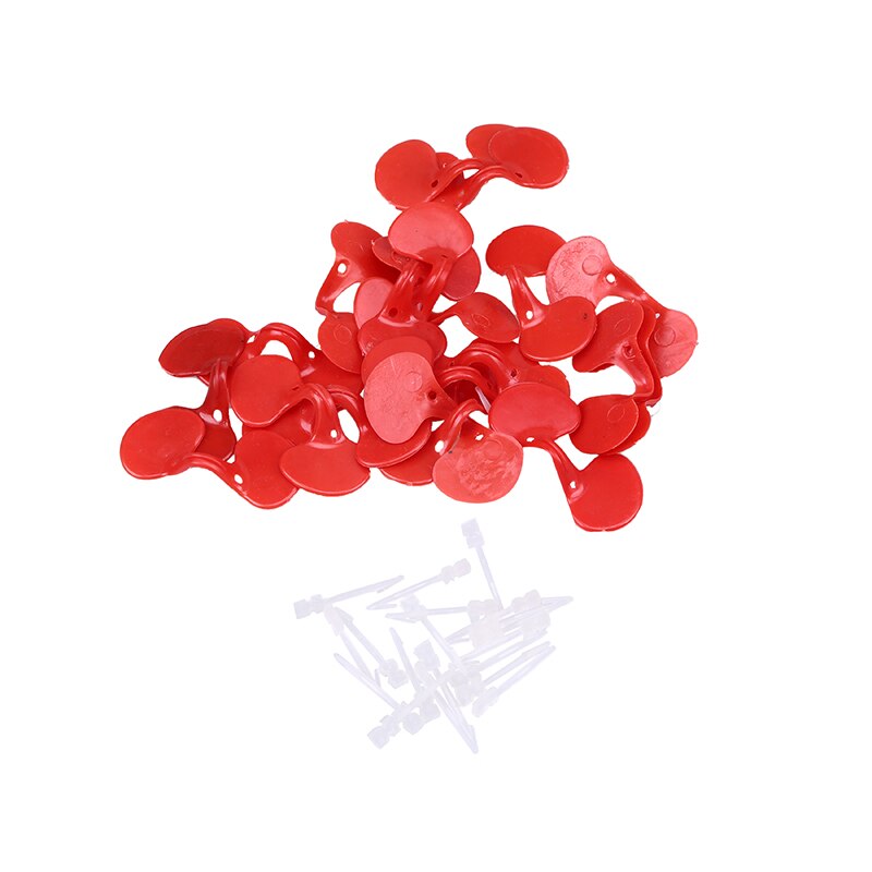 Lunettes de coq rouges en plastique, fournitures pour animaux de ferme, pour poules, pour poules, supports Anti-picotement, 20 pièces/ensemble