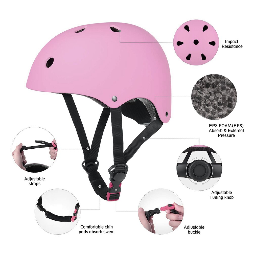 3 ~ 9 jaar kinderen fiets rolschaatsen knie elleboog pols beschermende uitrusting skateboard helm set fietsen skateboard bescherming benodigdheden