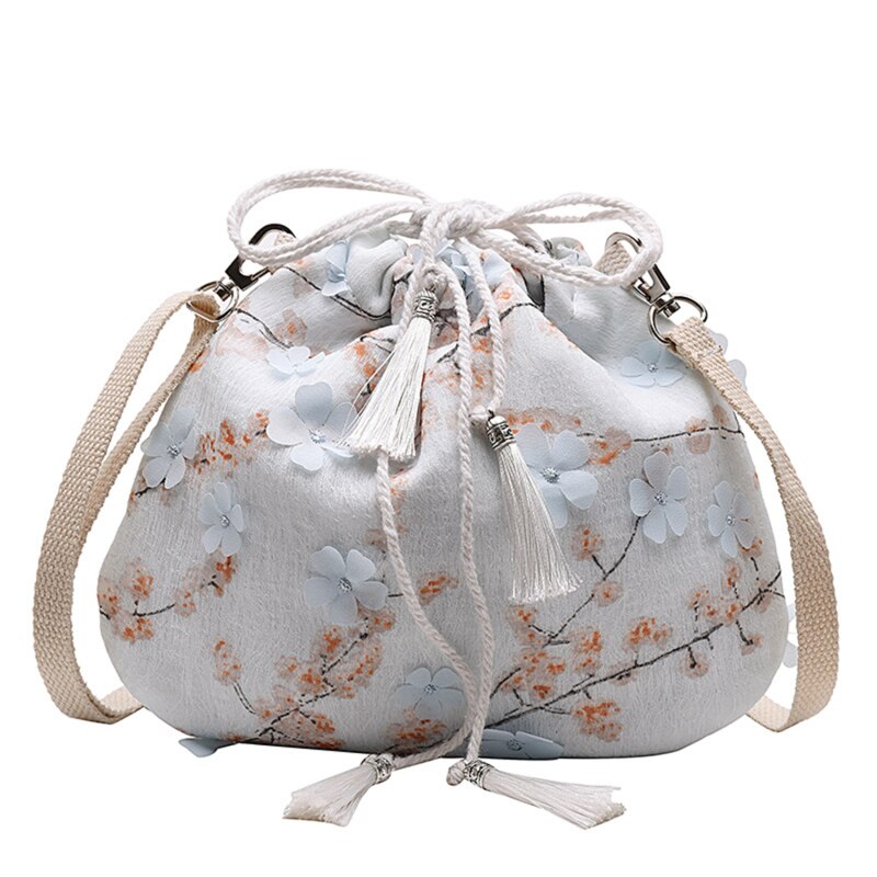 Estate nuovo fiore lettera Bolsa Feminina spalla borse di tela selvaggio Messenger Bag carino divertente mano vendita calda: blue