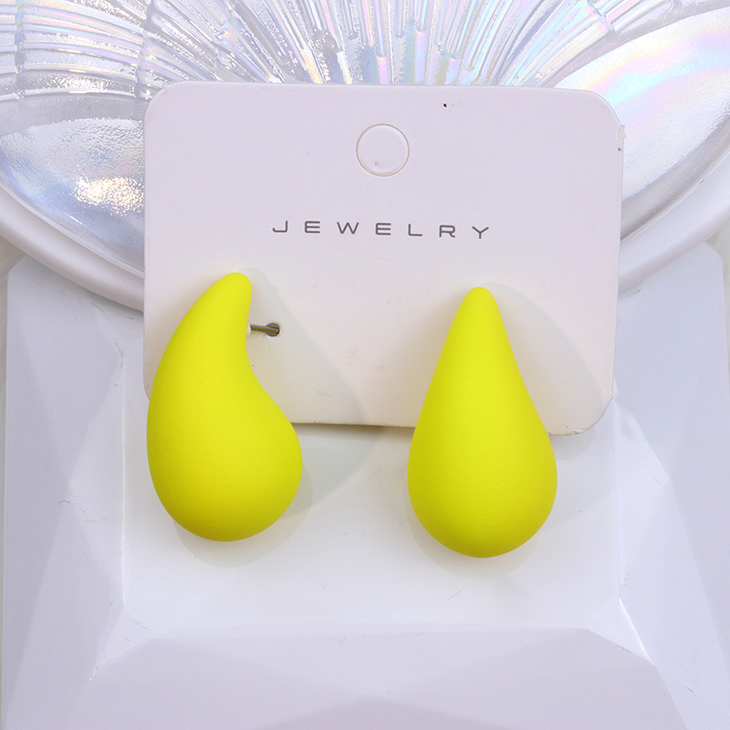 Pendientes colgantes de gota de agua con cúpula gruesa multicolor para mujer y niña, aretes grandes de acrílico con forma de lágrima, joyería ligera para las orejas Dupes: Vino tinto