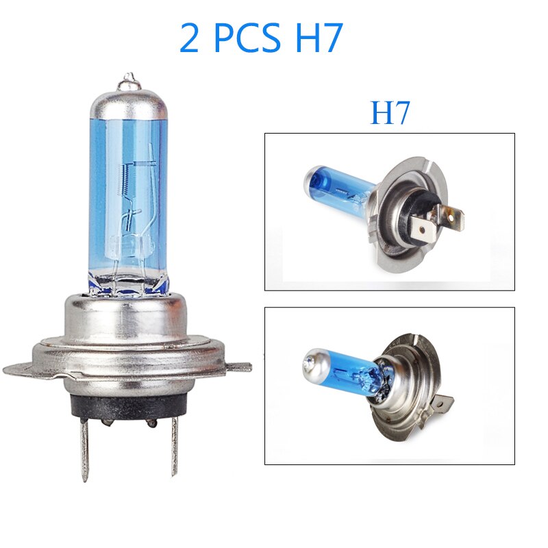 Ampoule de phare de voiture super lumineuse 55w, blanc 9005 k, H4 H7 H11 H1 9006 5500 HB3 HB4, lampe halogène, prise d&#39;origine, 2 pièces: 2 PCS H7