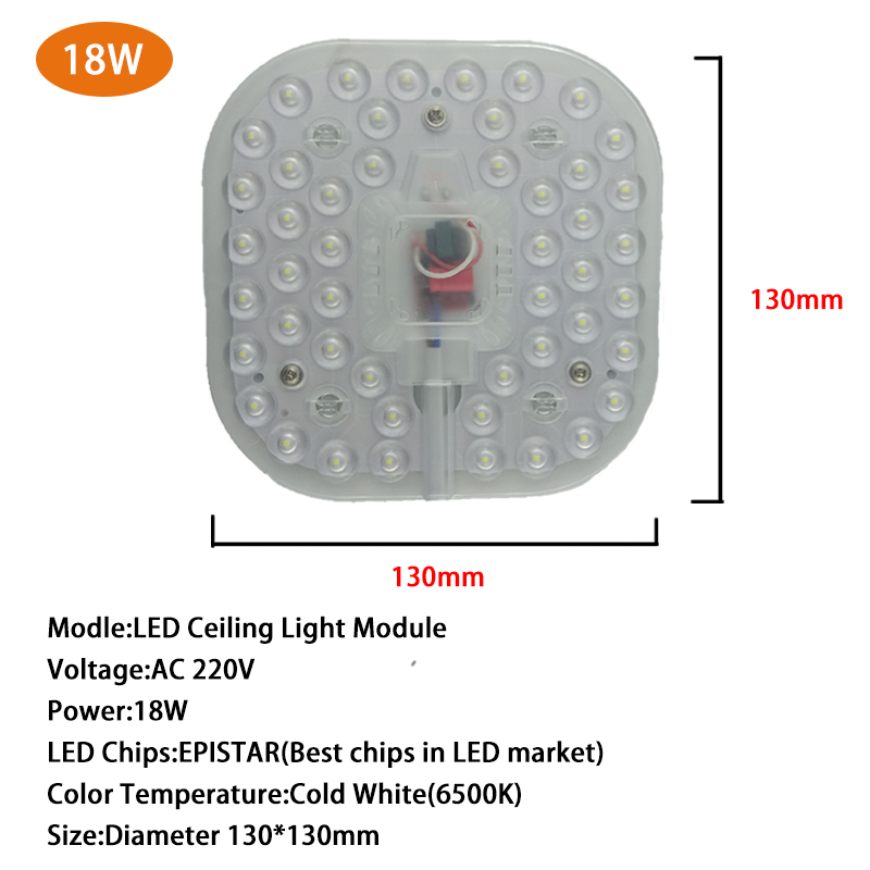 Plafond Lampen Led Module Licht AC220V 230V 240V 12W 18W 24W Vervangen Plafondlamp Verlichting bron Handig Installatie: LED Module light 18W