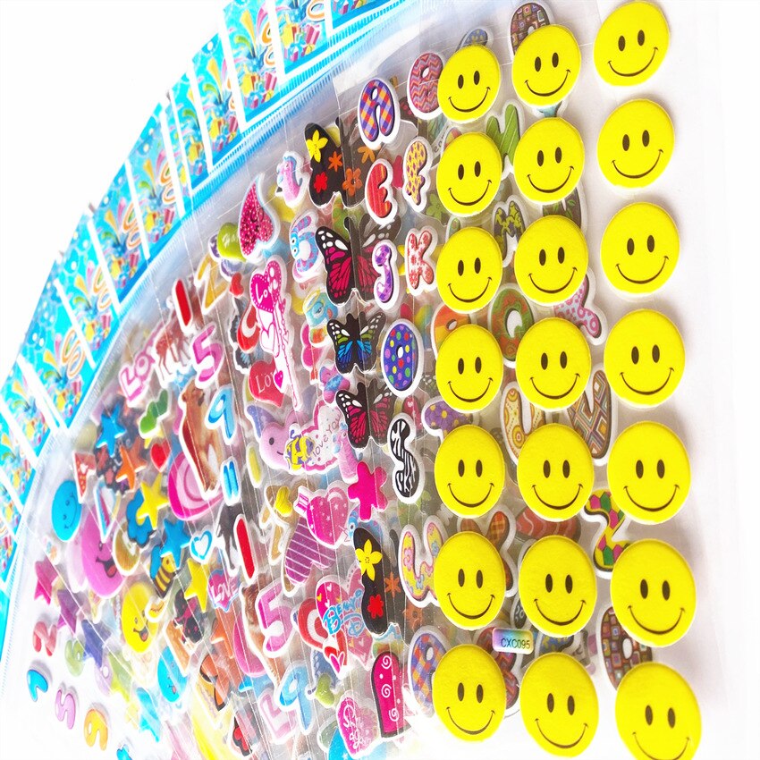 12,24,48,60 Sheets Kids Random Stickers 3D Puffy Bulk Cartoon Zoo Animal Scrapbooking Stickers for Girl Boy Birthday