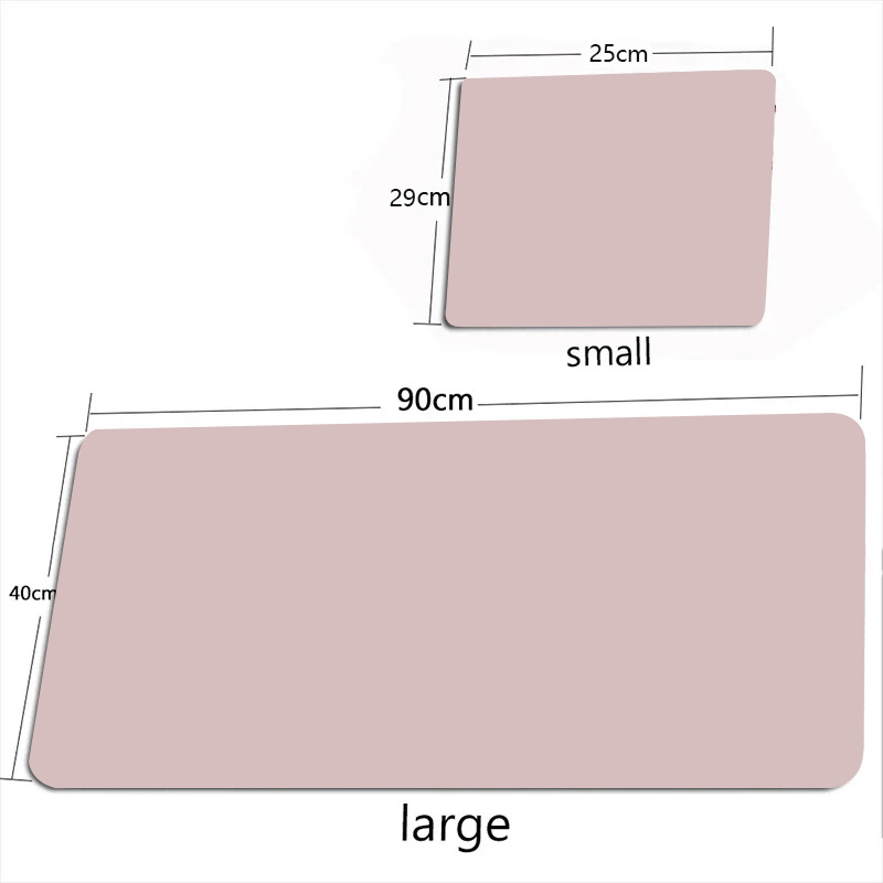Roze en groene muismat Effen kleur Gaming HD Muismat XL Toetsenbordpads Antisliptapijt Bureaumat Kantooraccessoires Placemats: 90x40 cm / WIT