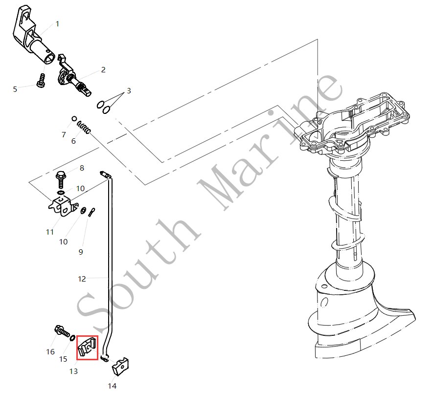 68D-G4145-00 Shift rod A connector for Yamaha F4 F5 outboard motor 4-stroke