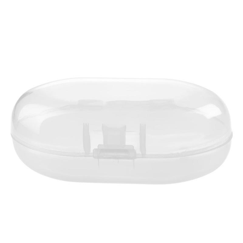 Baby Portable Finger Toothbrush Holder Storage Box Transparent Travel Child Finger Toothbrush Box Transparent Suit Baby: White