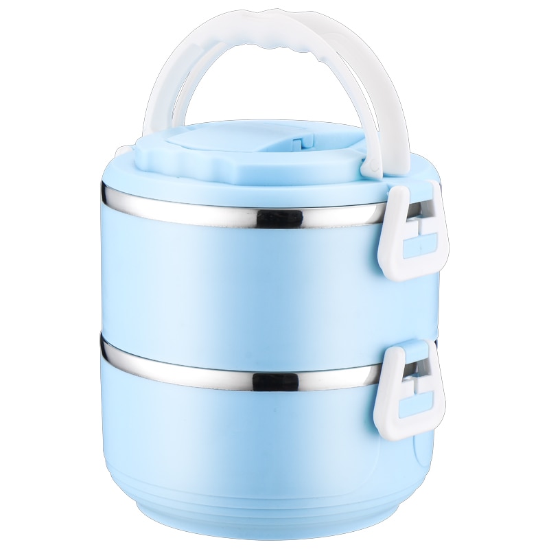 Container Stainless Steel Thermal Lunch Box Layers Sealed Grid Hidden Hand Tableware Students Adult Lunch Box