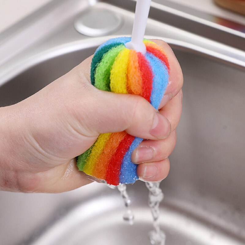 Wassen Spons Borstel Scrubber Met Handvat Gebruiksvoorwerpen Borstel