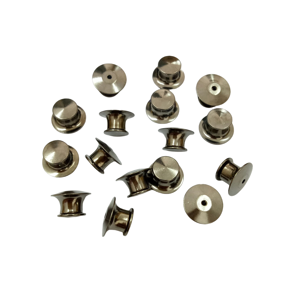 10/20 Stuks Metalen Broche Gesp Lock Pin Caps Gesp Veiligheids Keepers Terug Accessoires Voor Diy Badge Onderdelen Sieraden Maken Onderdelen: M / GRIJS