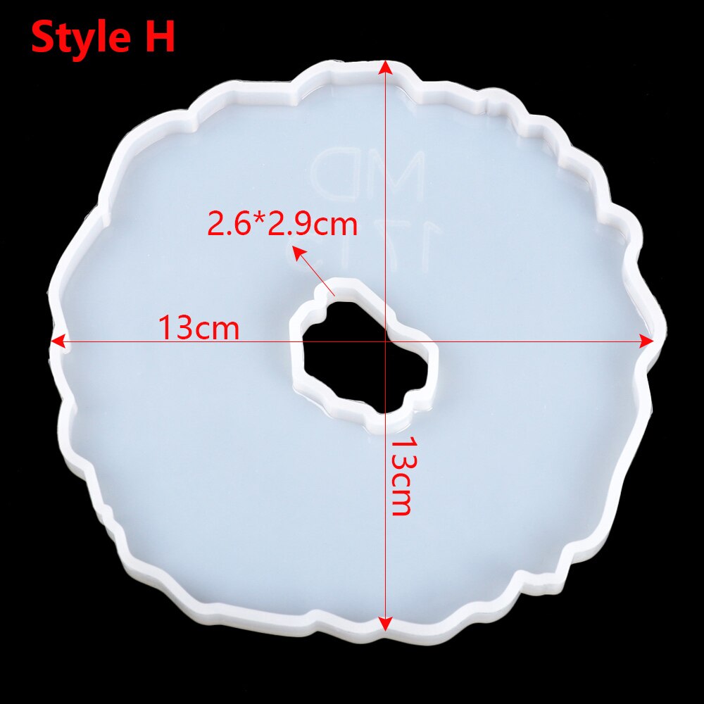 Achat Bahn Harz Casting Mold Silikon Epoxy Mould DIY Handwerk Dekorative Handwerk Untersetzer Schmuck Tablett, Der Werkzeug: H 13cm  13cm