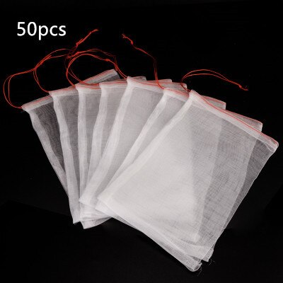 Filets de gaze anti-insectes, sacs de graines en Nylon, 50 pièces, Fruits, fleurs, jardins, arbres fruitiers, oiseaux, anti-moustiques