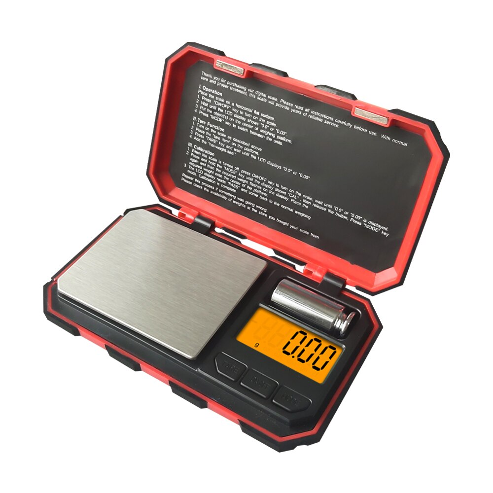 200*0.01g Mini High Precision Digital Portable Jewelry Gold Scale Banlance Weight Tools Electronic Kitchen Machine: red