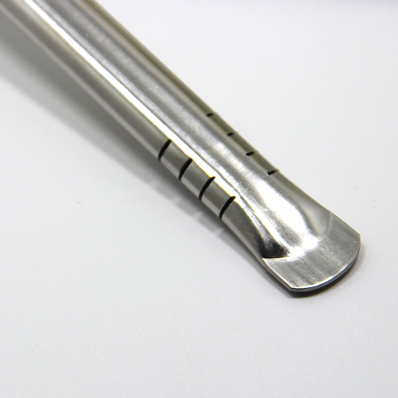 1pcs/lot Flat Yerba Mate Straw 304 Stainless Steel Filter Drinking Straw Smooth MS-5625 Bar Tools