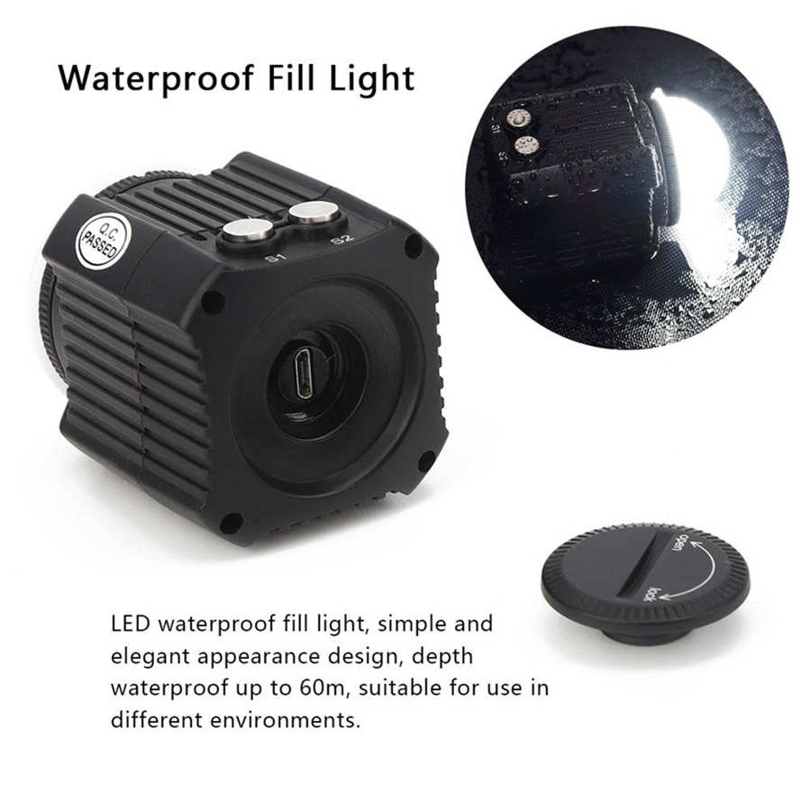 Orsda SL-19 Tauchen LED Füllen Licht 60m Unterwasser Kamera Video Licht Tauchen Wasserdicht Fotografie Beleuchtung für GoPro Held 10 9 8