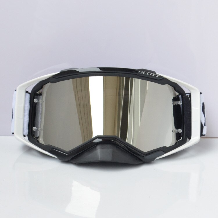 Prospect motocross goggles mountainbike goggles mx atv mtb goggle dirt bike off road moto goggle motorcykel hjelm glas: Sort sølv